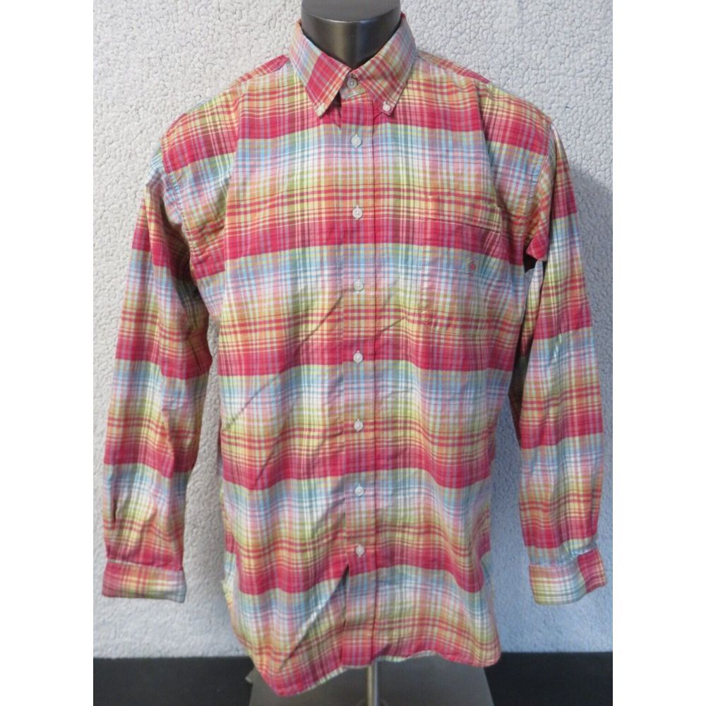 Mens Cinch Western Long Sleeve Button Front Shirt Size L Multicolor Plaid Rodeo